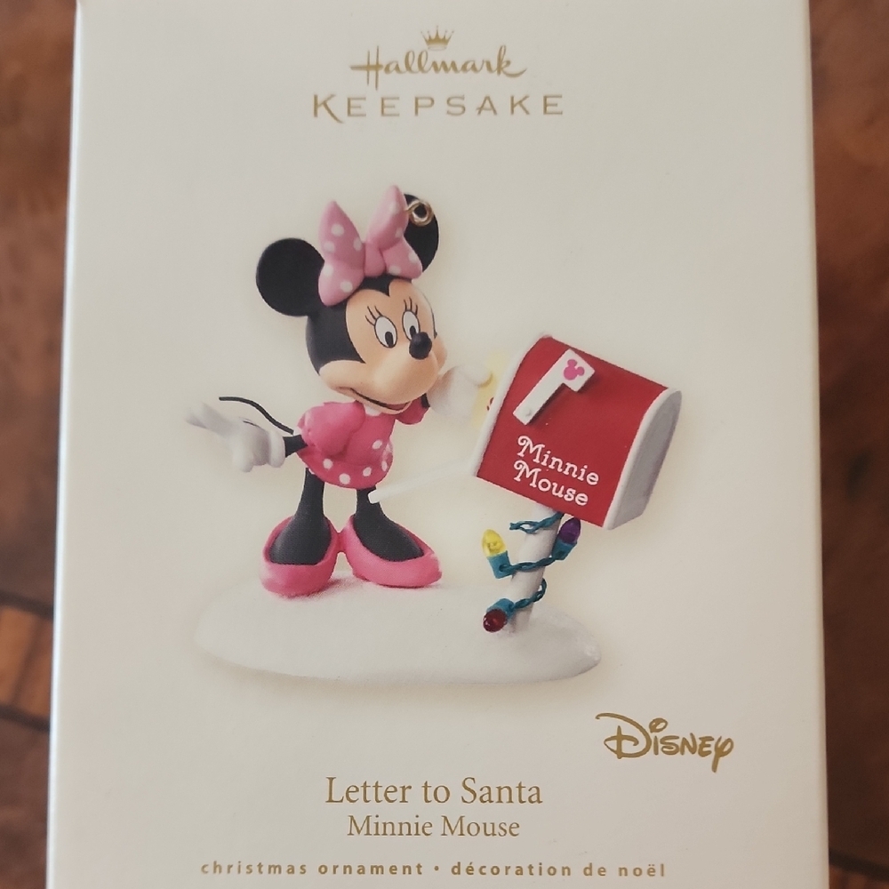 Hallmark Minnie Mouse Ornament with Pink and Red Accents